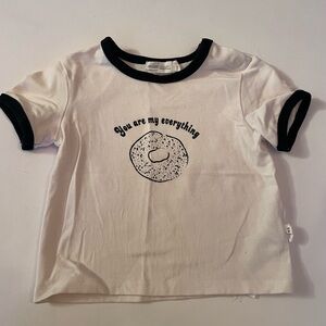 Mile Baby white donut t-shirt-Size 6 months